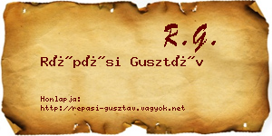 Répási Gusztáv névjegykártya